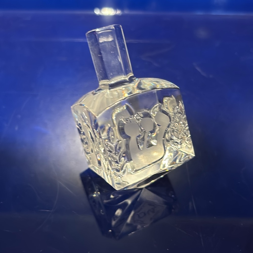 Jonal VTG 24% Crystal Hanukkah Dreidel Spinning Top Made in Germany, Judaica